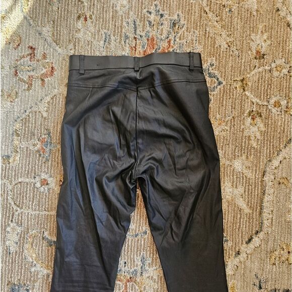 Zara Black faux Leather Pants sz m or 6/8 with 28" inseam - Picture 2 of 6